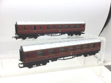 Hornby R433/R434 OO Gauge LMS Stanier Coaches x2