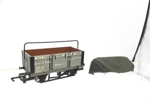 Hornby R6297 OO Gauge 7 Plank Sheet Rail Wagon Monmouth Steam 18