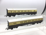 Airfix 54250 OO Gauge GWR Choc/Cream B Set Coach 6896 x2