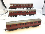 Triang R120/R121 OO Gauge BR Maroon Suburban Coaches x3