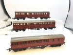 Triang R120/R121 OO Gauge BR Maroon Suburban Coaches x3