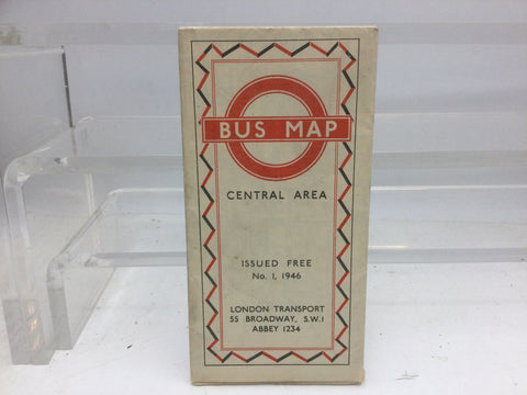 London Transport Bus Map Central Area Issue 1 - 1946
