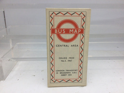 London Transport Bus Map Central Area Issue 2 - 1947