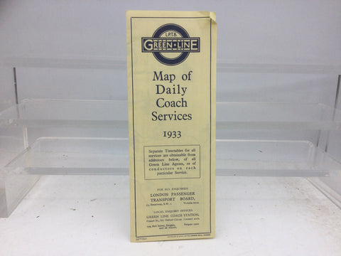 Greenline Map of Daily Coach Services 1933