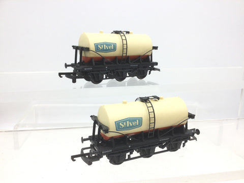 Lima 305641 OO Gauge 6 Wheel Milk Tank St Ivel x2