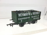 Oxford Rail 76MW7004B OO Gauge 7 Plank Wagon Weymouth & District Co-op
