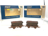 Dapol 4F-033-002 OO Gauge BR Grey 12t Hopper Wagon Weathered x2 (RENUMBERED)