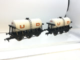 Dapol B762 OO Gauge UD 6 Wheel Milk Tank Wagon x2 (RENUMBERED)