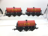 Dapol B866 OO Gauge 6 Wheel Milk Tanker CWS Milk Service x3 (RENUMBERED