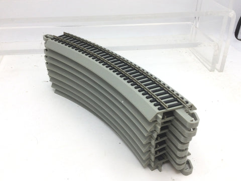 Bachmann 44505 HO Gauge E-Z Track 15" 30 Degree Curved Track x8