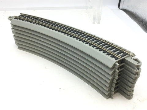 Bachmann 44501 HO Gauge E-Z Track 18" 30 Degree Curved Track x8