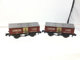Peco NR-P111 N Gauge Lime Wagon Dowlow Lime x2