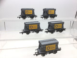 Dapol B578 OO Gauge Presflo Wagon Blue Circle Cement x5