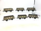 Bachmann 37-070 OO Gauge LMS 5 Plank Wagon x6 (RENUMBERED)
