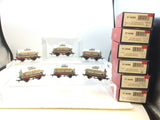Bachmann 37-659B OO Gauge 14T Tank Wagon 'National Mobil' Silver x6 (RENUMBERED)