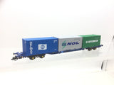 Hornby TT6032 TT:120 Gauge Touax KFA Container Wagon w 3x 20ft Containers
