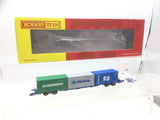Hornby TT6032 TT:120 Gauge Touax KFA Container Wagon w 3x 20ft Containers