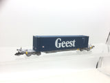 Hornby TT6033 TT:120 Gauge IFA Sffgmss Touax Flat Wagon 45T Geest Container