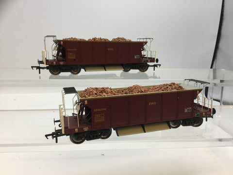 Bachmann 38-132A OO Gauge EWS YGA Seacow Ballast Wagon DB980220 x2