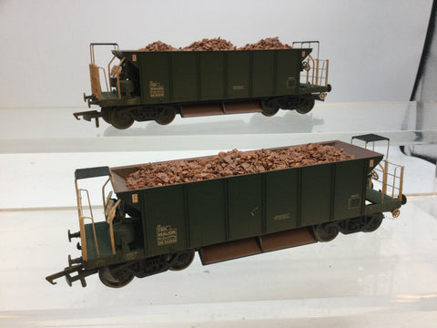 Hornby R6328B OO Gauge Olive Green Bogie Sealion Wagon DB982638 x2