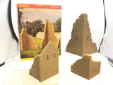 Hornby R8724 OO Gauge Ruins Castle Corners x3