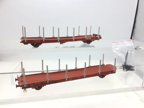 Revolution Trains IPA-131A OO Gauge IPA/TD-452 Twin Car Carrier Wagon with Stakes