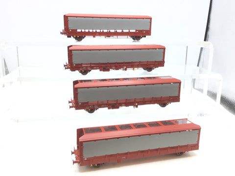 Revolution Trains IPA-461B OO Gauge IPA/TDT-452 Quad Car Carrier Wagons w Roofs/Screens (Copy)
