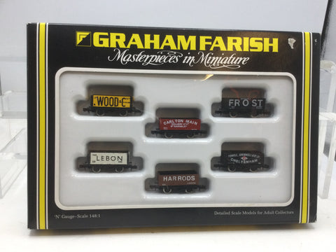 Graham Farish FA731111 N Gauge Set of 6 Private Owner Wagons (Lot 1)