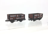 Peco NR-P90 N Gauge 7 Plank Wagon Ward & Son x2