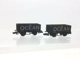 Graham Farish 2124 N Gauge 6 Plank Wagon Ocean x2