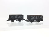 Graham Farish 2124 N Gauge 6 Plank Wagon Ocean x2