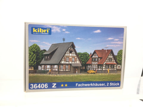 Kibri 36406 Z Gauge Two Half Timbered Houses Kit