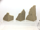 Hornby R8724 OO Gauge Ruins Castle Corners x3