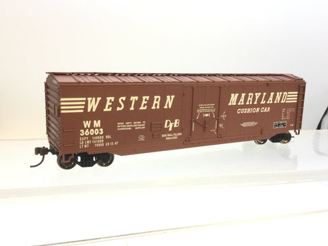 Bachmann 18037 HO Gauge 50' Plug Door Box Car Western Maryland WM36003