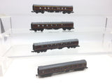 Minitrix N Gauge BR Maroon Mk1 Coaches x4