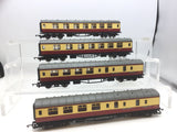 Hornby R1094 OO Gauge Maroon/Cream Stanier Coaches x4