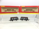 Hornby R6299A OO Gauge 4 Plank Wagon Ministry of Munitions 8452 x2