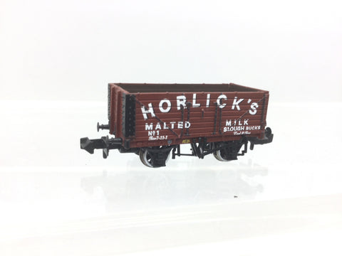 Graham Farish 377-2016K N Gauge 7 Plank Wagon Horlicks, Slough
