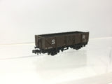 Peco NR-10S N Gauge SR 15ft 9 Plank Wagon with High Bar 6241