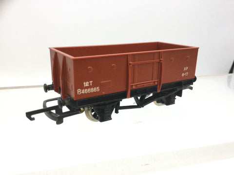 Wrenn W4640 OO Gauge BR Red/Brown 12t Steel Goods Wagon B466865