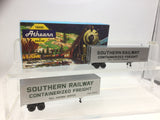 Walthers HO Gauge Pair of Southern Railway Containerized Freight Road Trailers