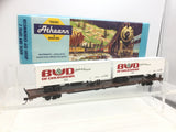Athearn 2003 HO Gauge 86' Flat Car North American Car Corp with Bud Trailer Load