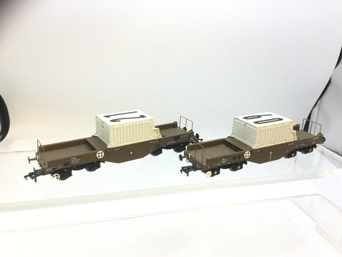 Bachmann 38-345A/38-346A OO Gauge BR FNA Nuclear Flask Wagons
