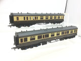 Bachmann OO Gauge GWR Choc/Cream Collet Coaches x2