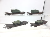 Airfix 54330 OO Gauge 25t Lowmac Wagon with Army Vehicle Load x4