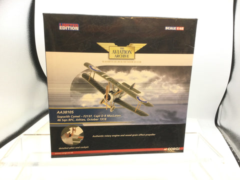Corgi Aviation Archive AA38105 1:48 Scale Sopwith Camel F2137 46 Sqn RFC Oct 1918