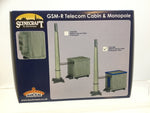 Bachmann 44-0195B OO Gauge GSM-r Telecom Cabin and Monopole - Blue Cabin
