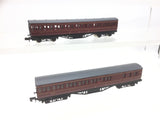 Graham Farish 0605/0615 N Gauge BR Maroon Suburban Coaches