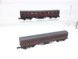 Graham Farish 0605/0615 N Gauge BR Maroon Suburban Coaches