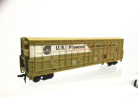 Life-Like 08983 HO Gauge Thrall Door Box Car US Plywood (WEATHERED)